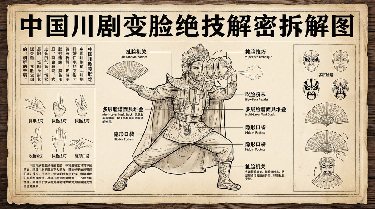 Sichuan Opera Face Change Decryption Diagram