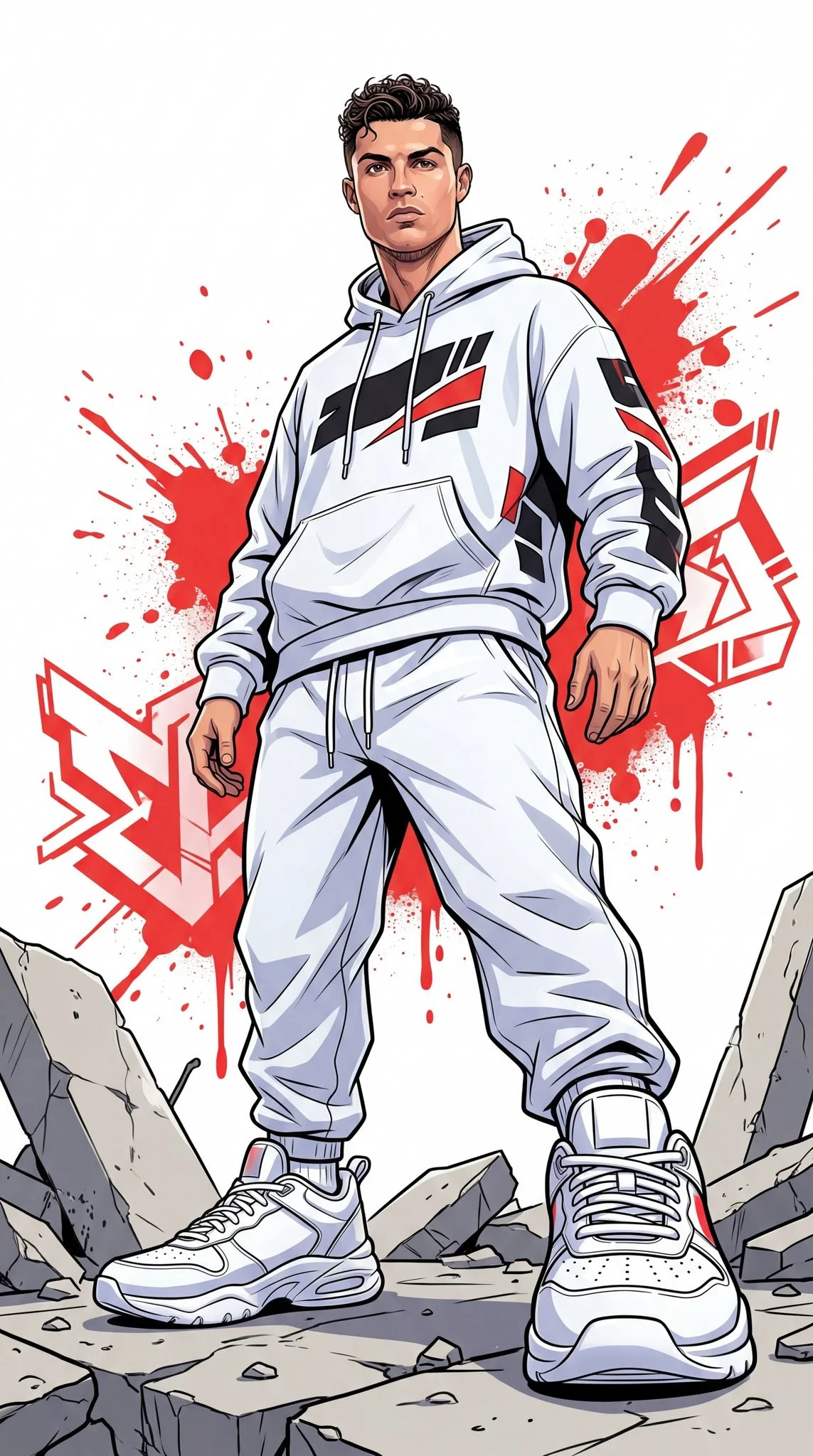 Urban Street Illustration Hip-Hop Style Full Body