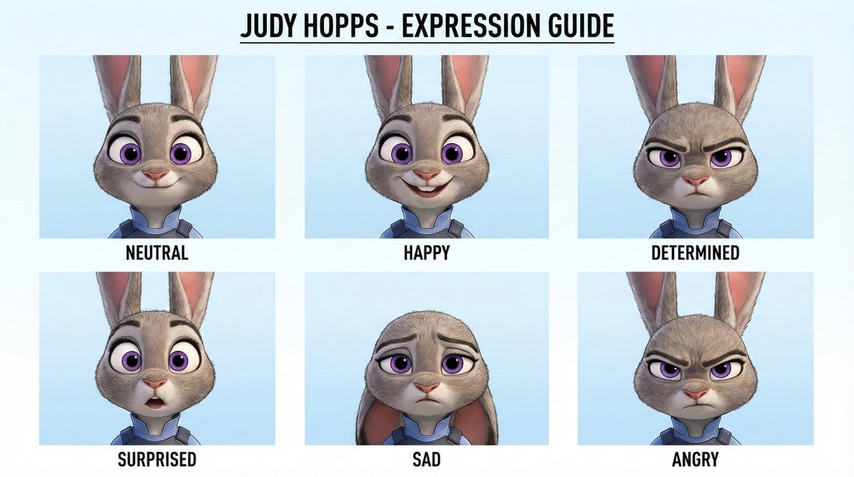 Create an Image for a Character Design Expression Style Guide