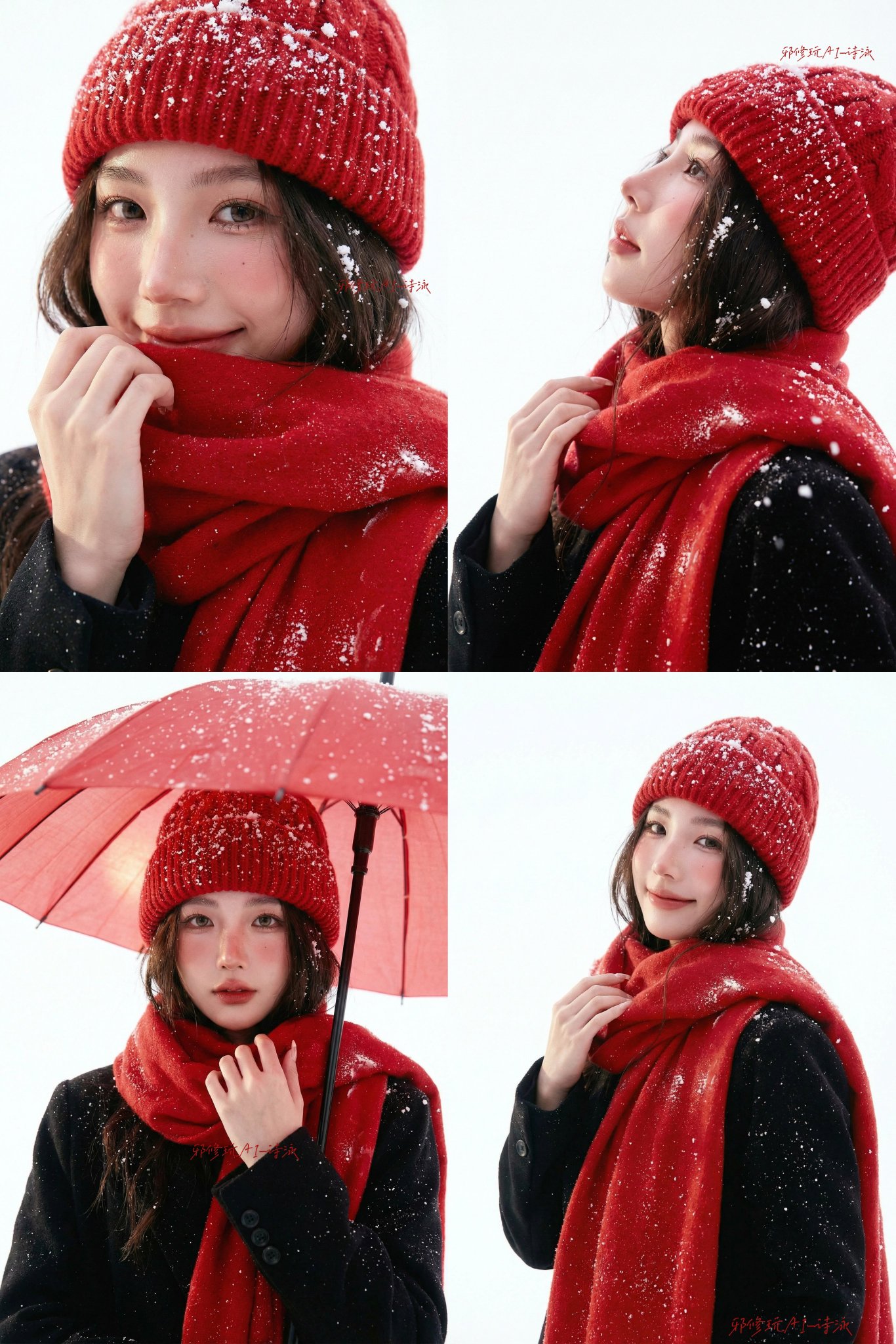Professional Studio Portrait Christmas Winter Theme