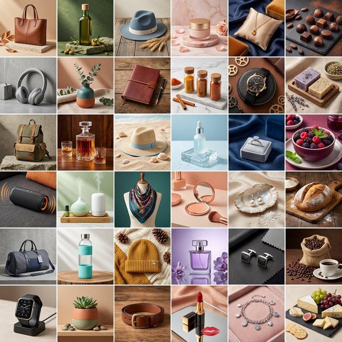 6X6 Product Images with Varying Styles and Qualities