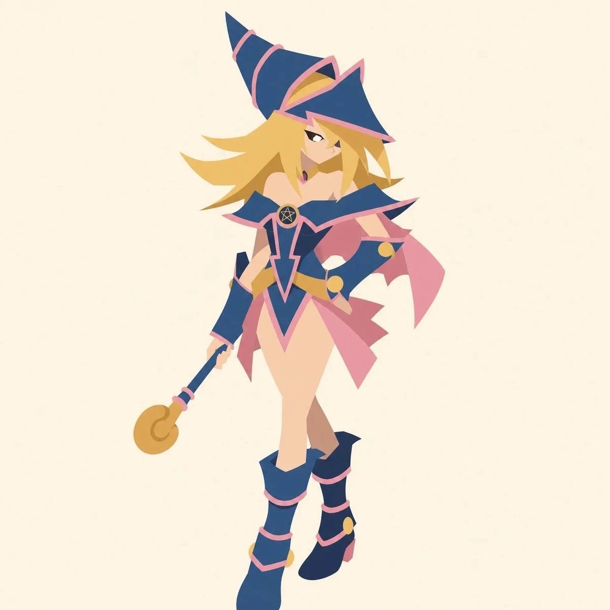 Cut-out Style Character Illustration