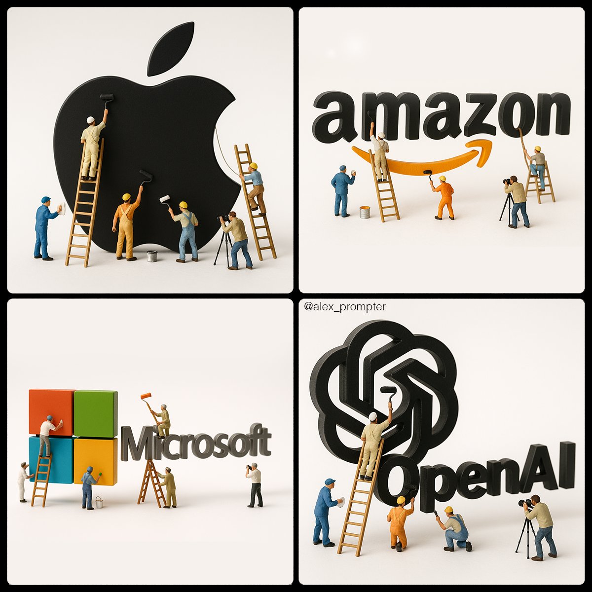 Hyperrealistic Logo Miniature Photography
