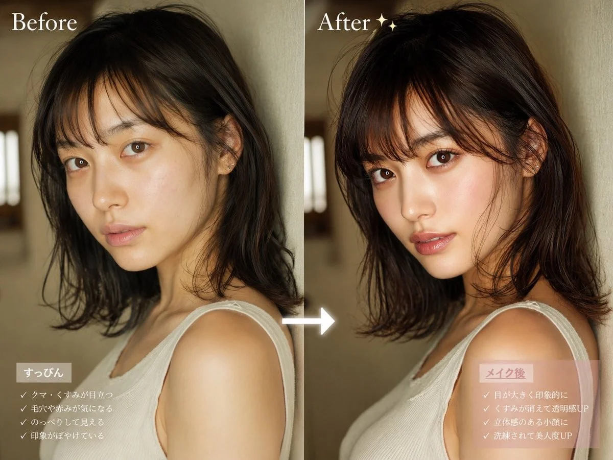 Makeup Before After Collage