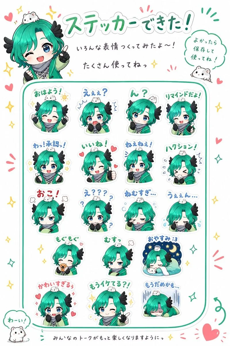 Chibi Character Sticker Sheet Ad