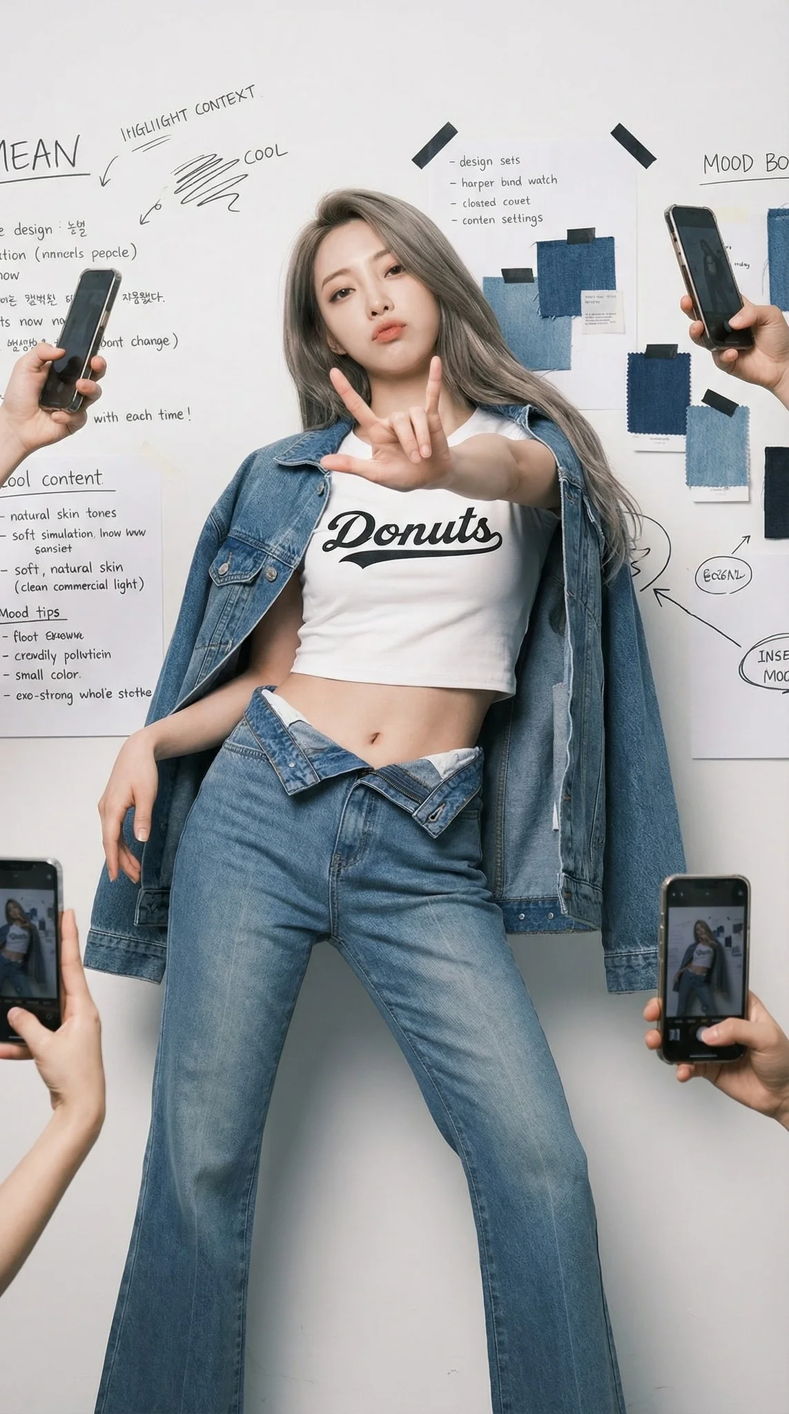 Peace Sign Cool Girl Editorial