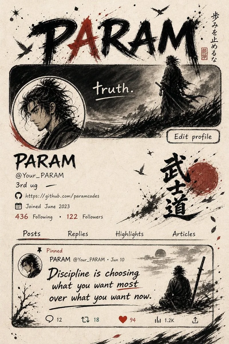 Samurai Ink 社交媒体个人资料