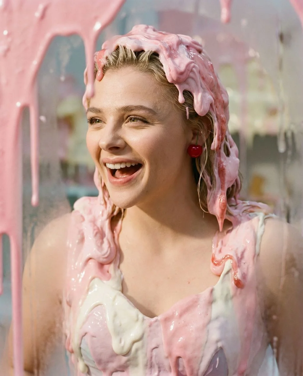 Melting Confection Dream Surreal Fashion Portrait