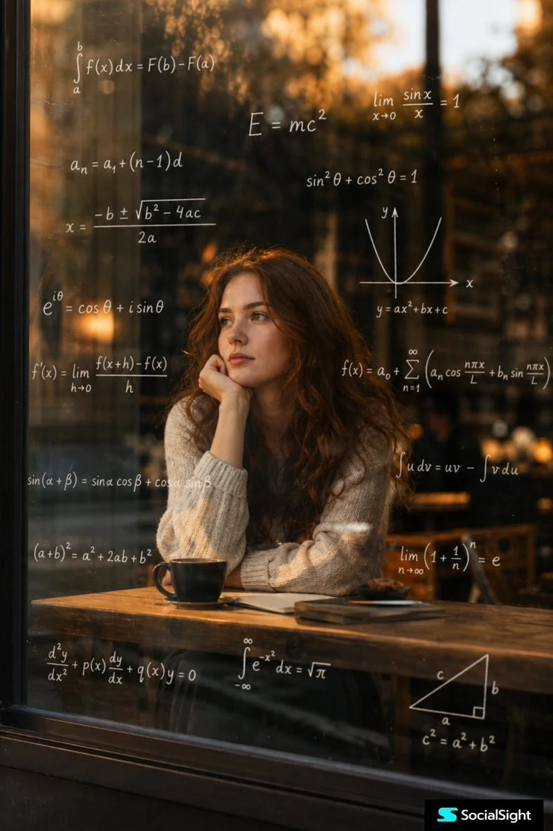 Cafe Window Equation Portrait
