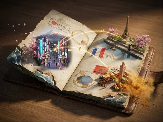 护照奇幻冒险地图