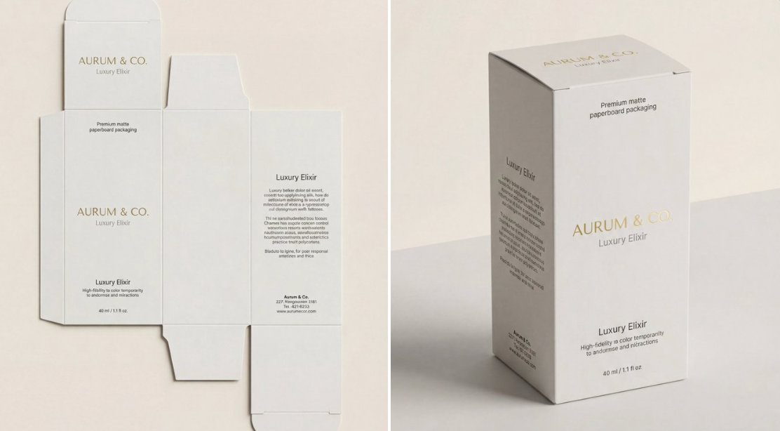Die Cut Line Drawing to 3D Product Visualization