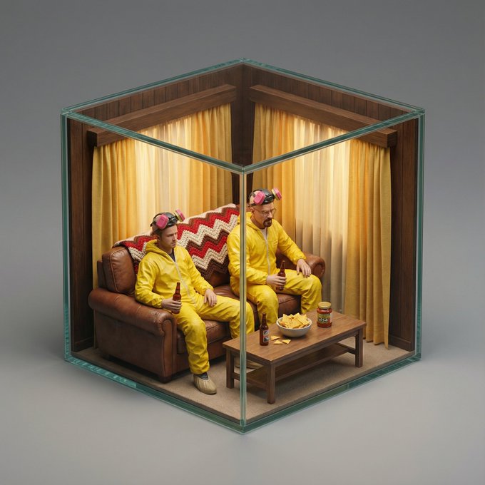 Movie Scene Turned Into Miniature Isometric Model