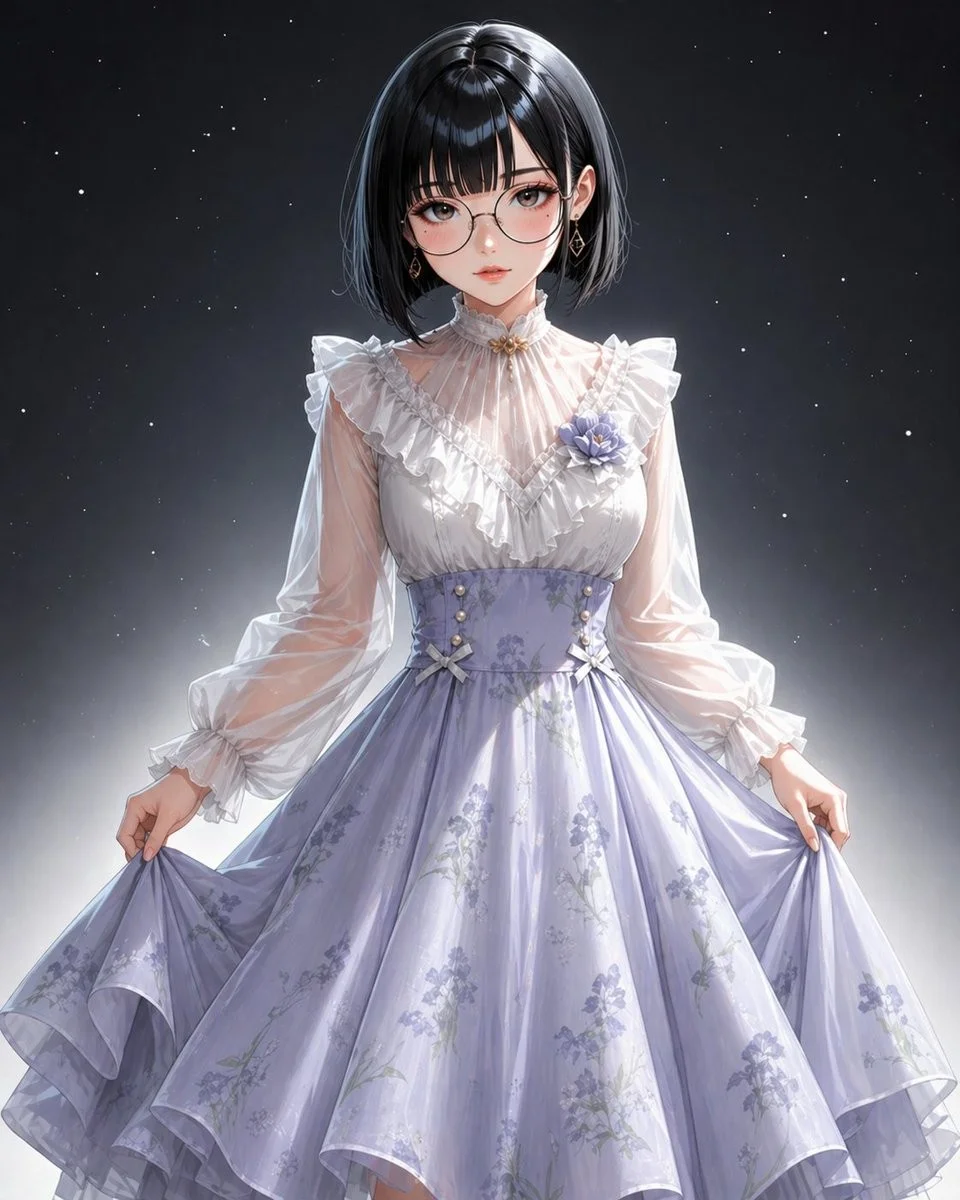 Powder Blue Lolita Dress Portrait