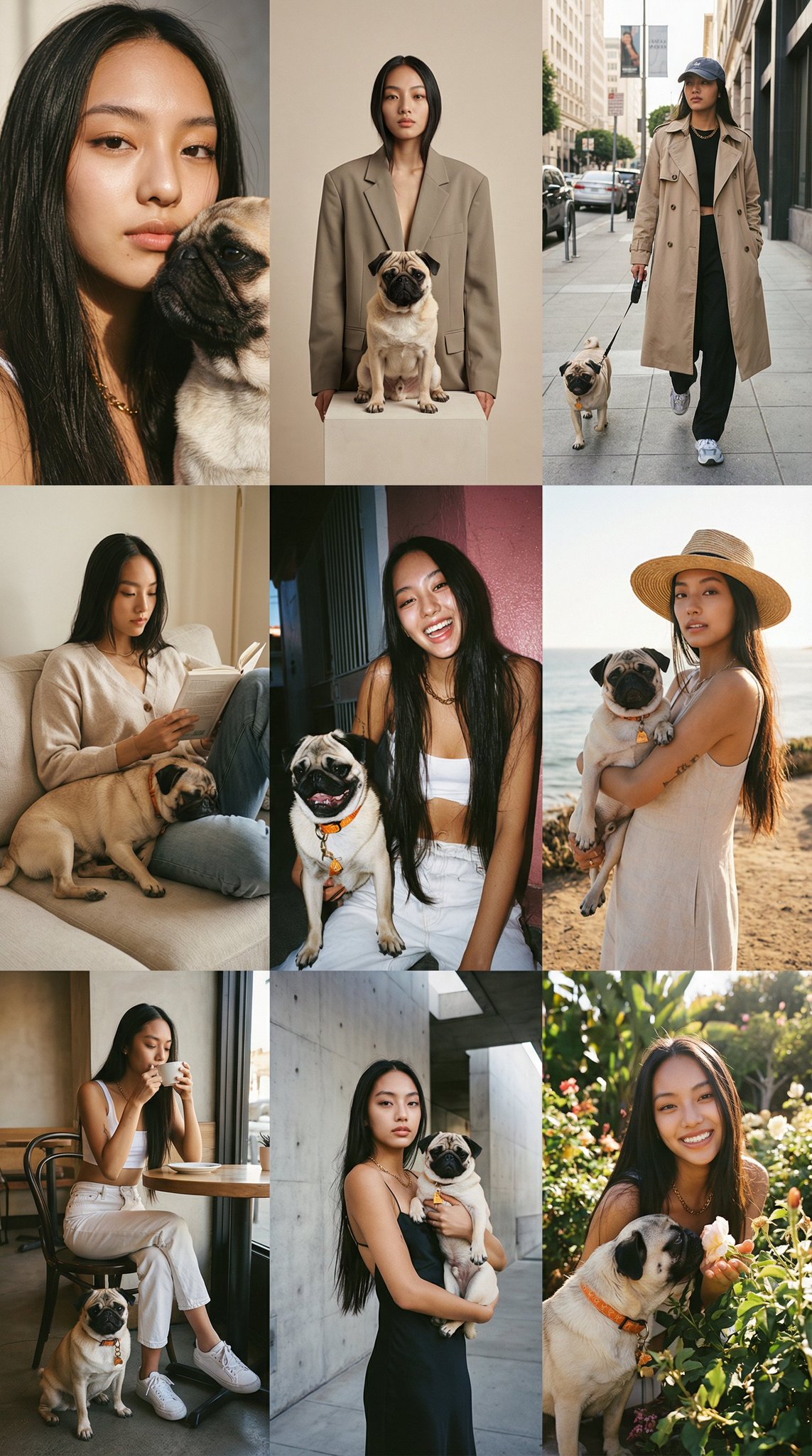 3X3 Women's Portrait Collage