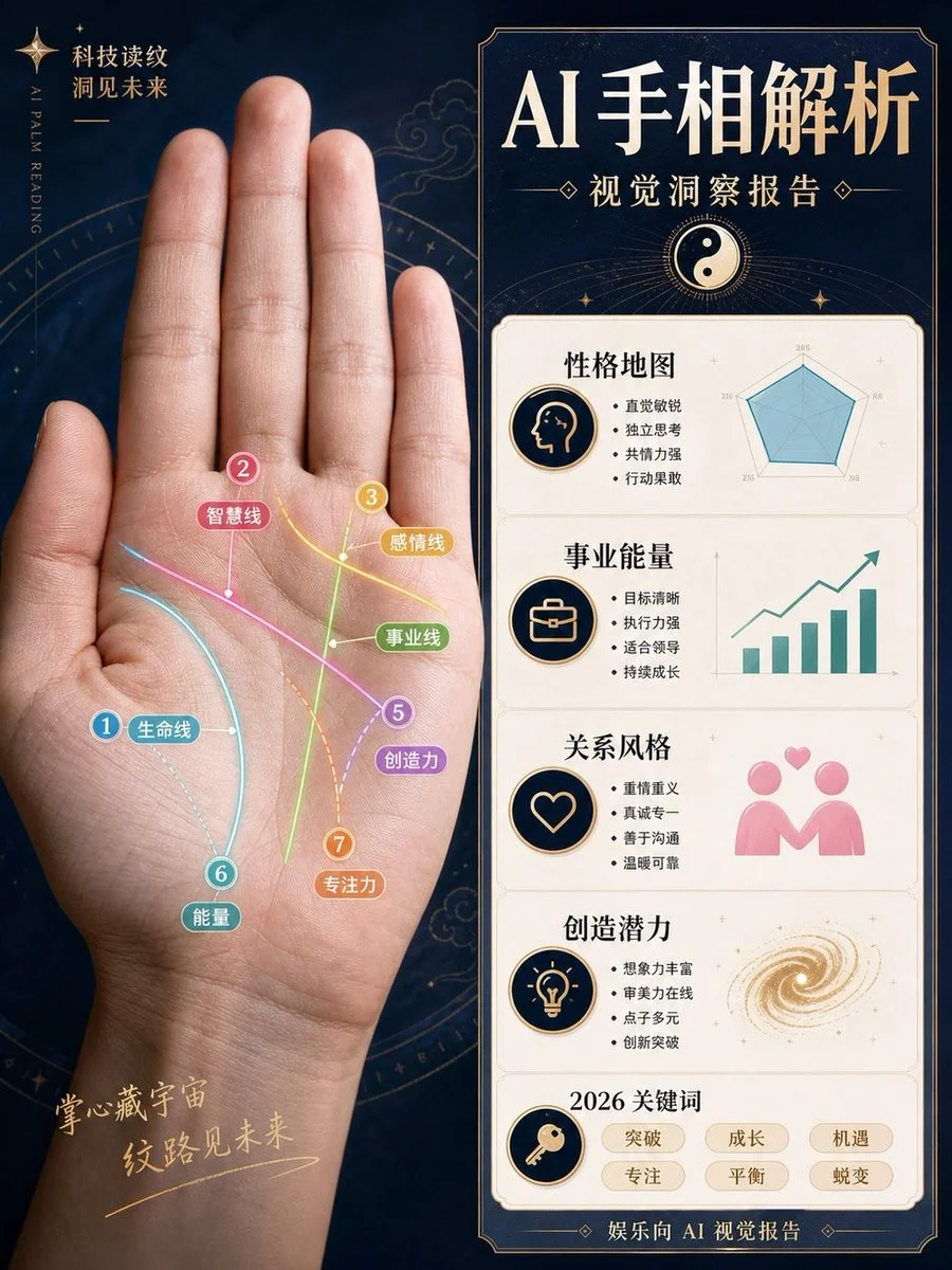 AI Palm Reading Report Poster