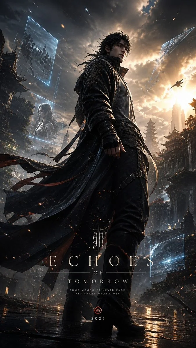 Cinematic Character Poster with Layered Depth