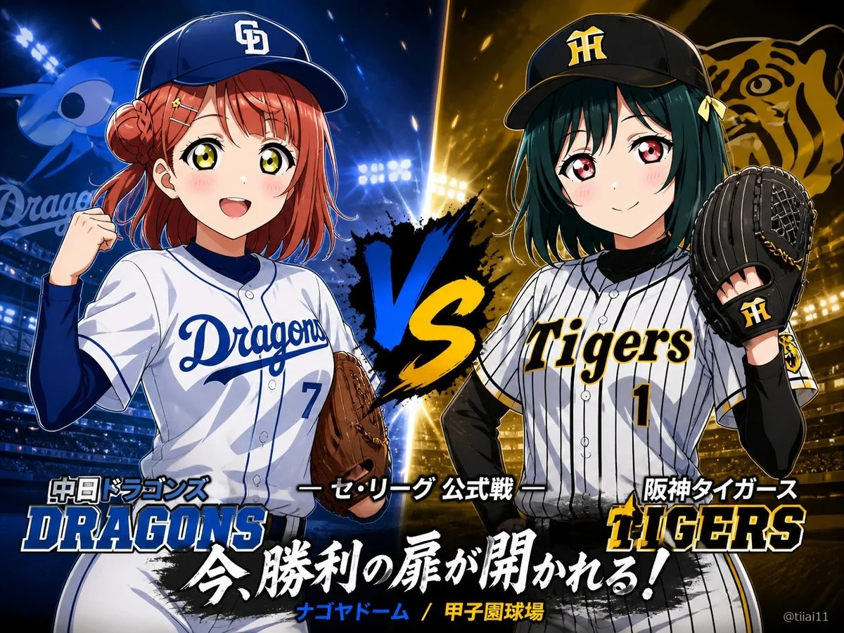 Anime Baseball Rivalry Poster