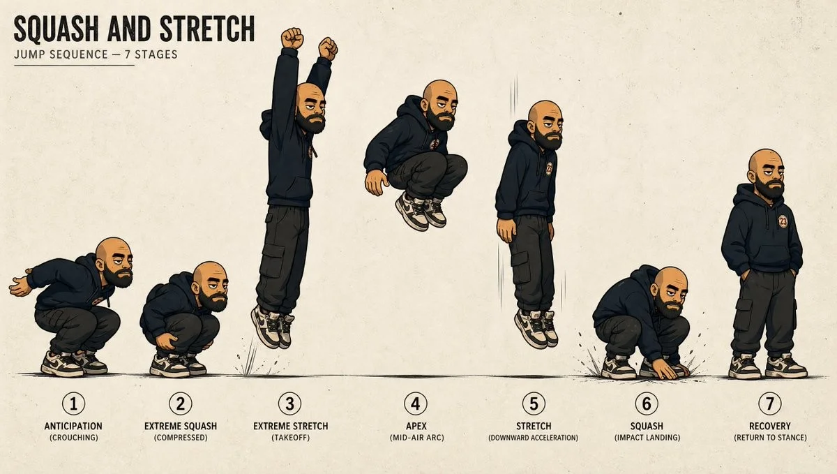 Squash and Stretch Jump Sheet