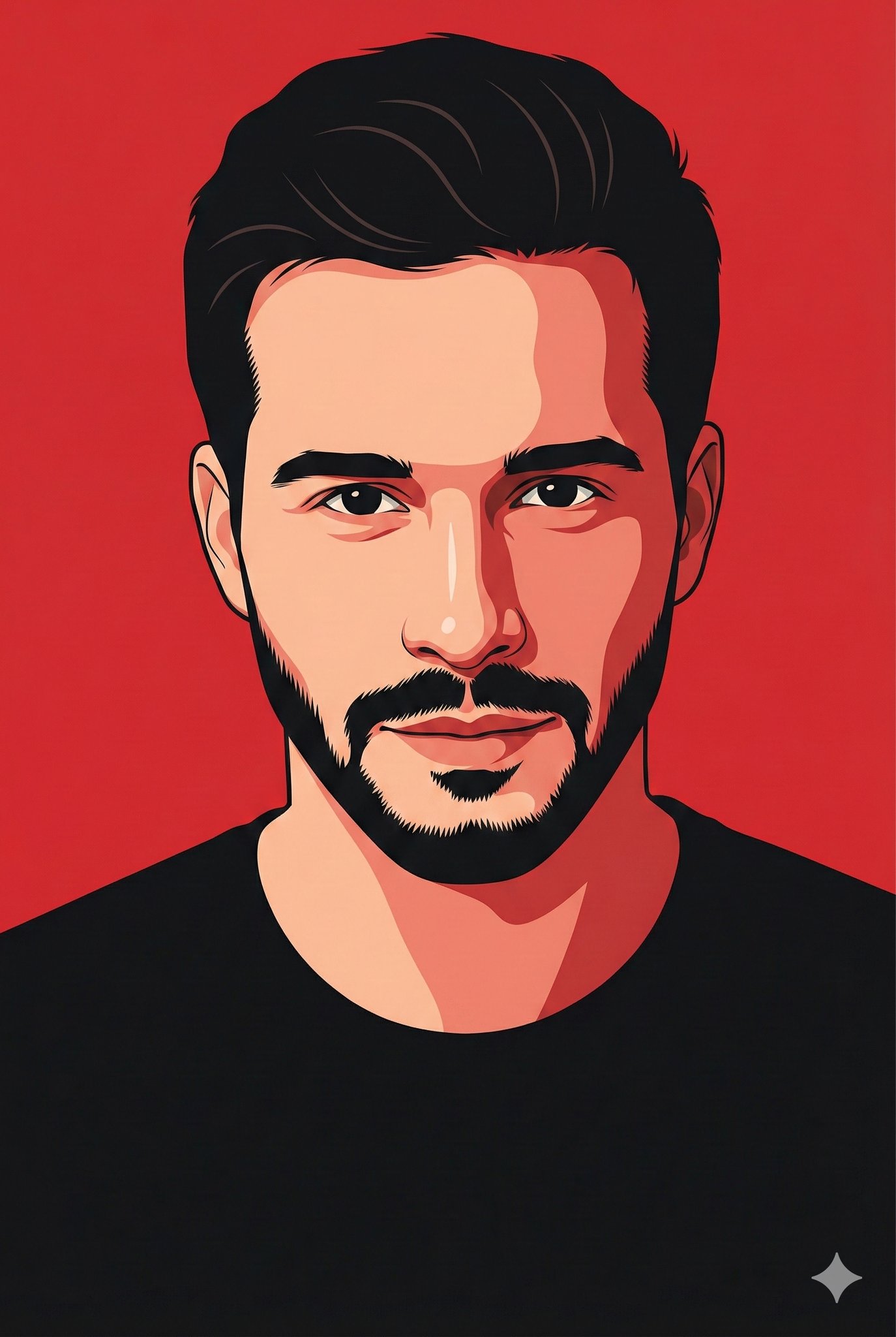 Modern Vector Portrait Poster