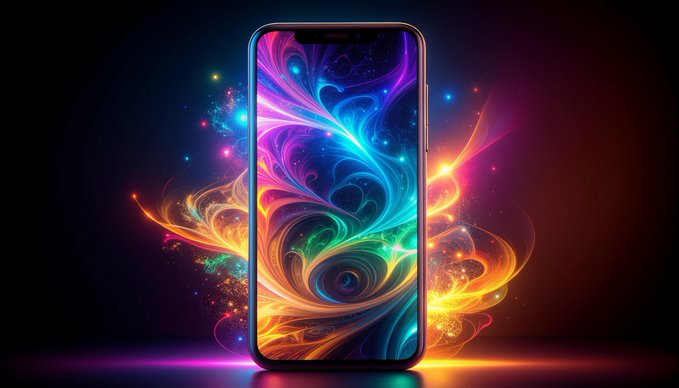 Abstract Neon Light Art Design