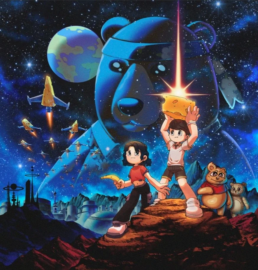 Retro Anime Space Adventure Poster