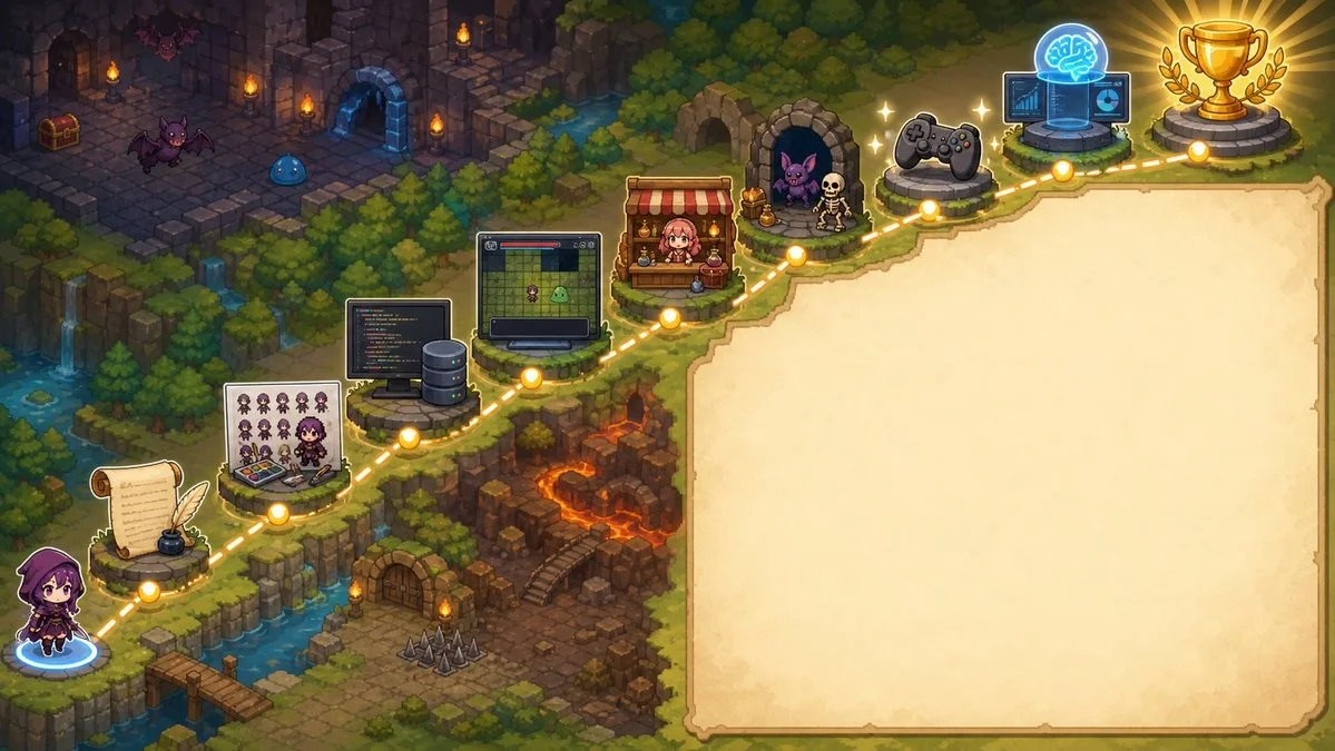 AI Fantasy Dungeon UI Header
