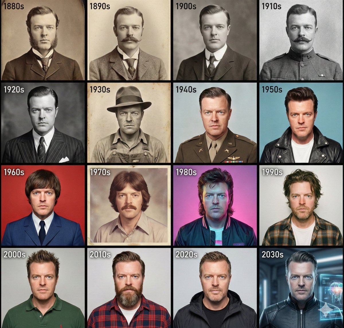 Create a 4x4 Grid in a Vintage Style