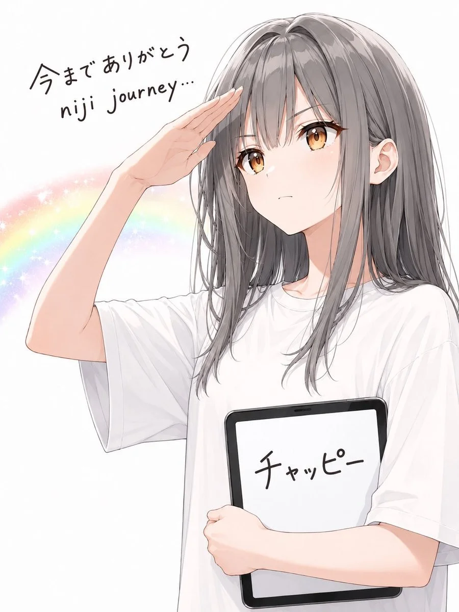 动漫风格告别少女与平板电脑
