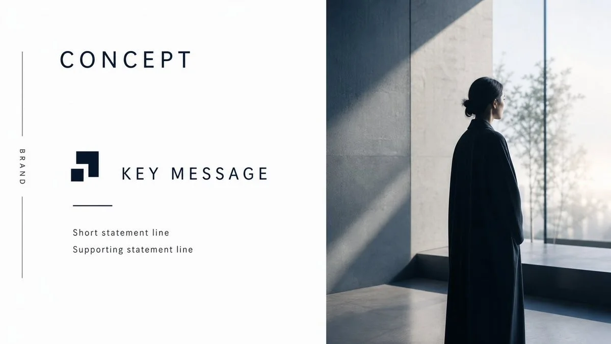 Minimal Luxury Brand Concept Slide