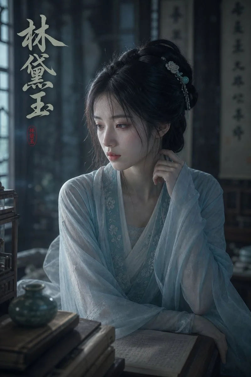 Melancholic Lin Daiyu Portrait