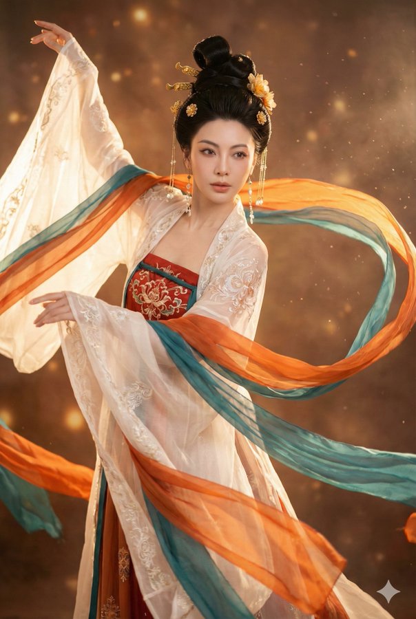 A Young Woman in Gorgeous Tang Dynasty Clothing