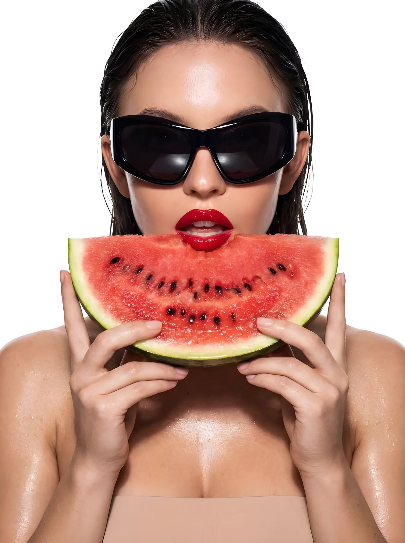 Studio High-Key Watermelon Babe