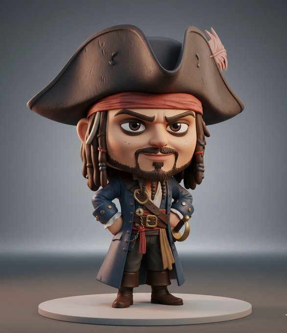 Character turned into 3D collectible Q version figure