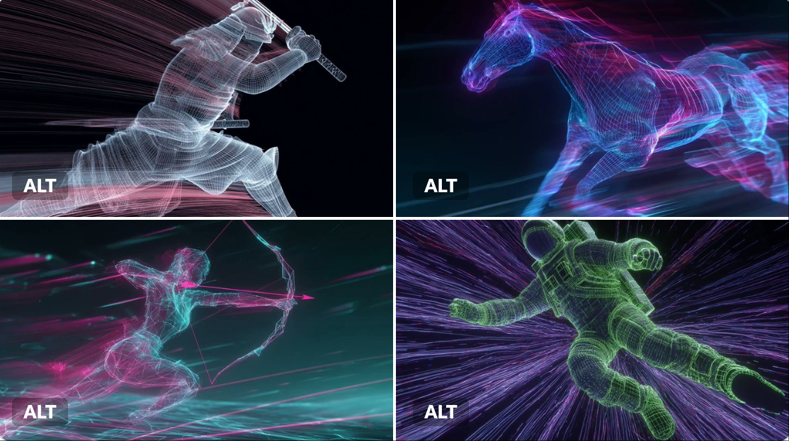 Neon Light Wireframe