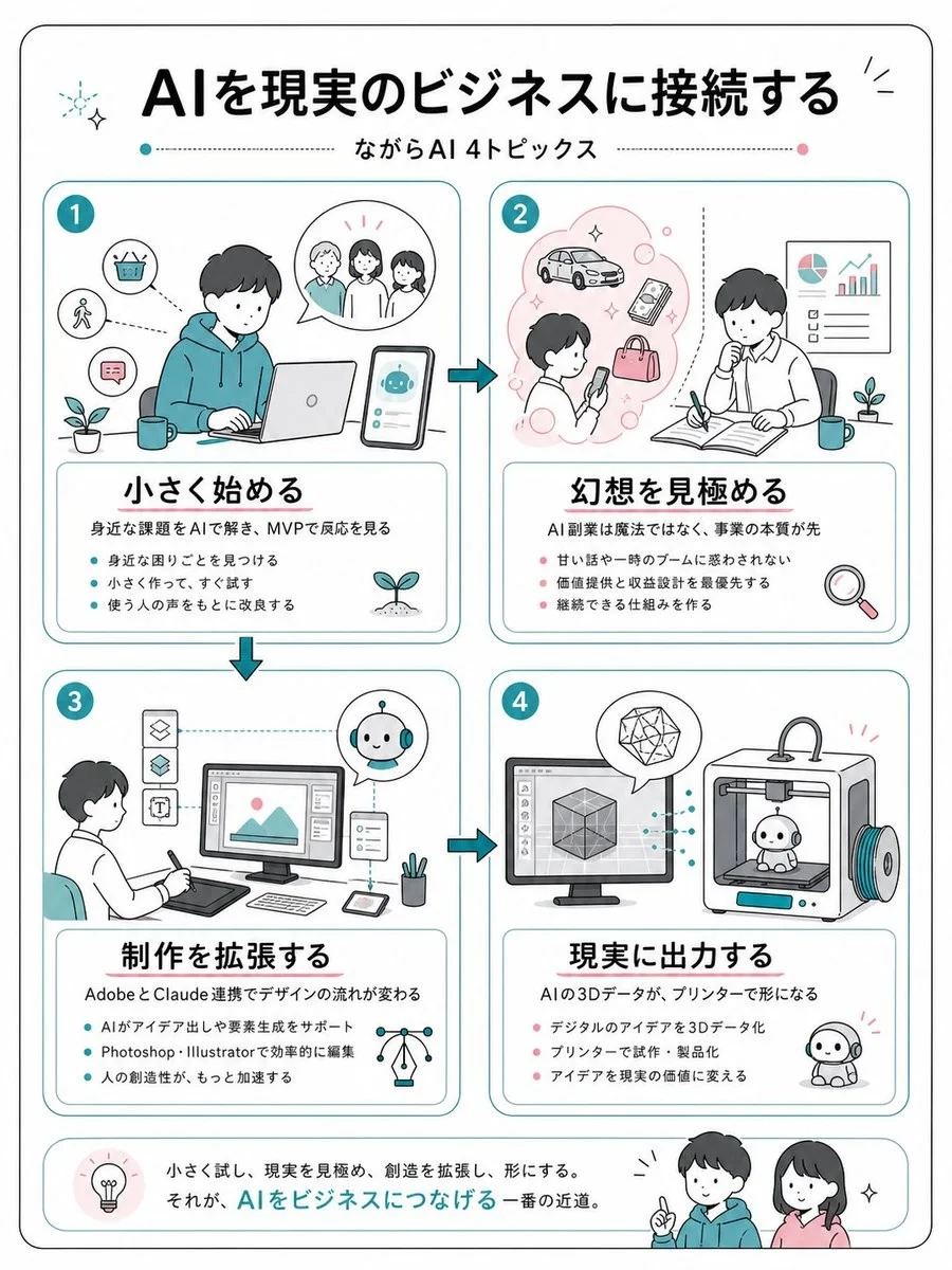 Japanese AI Business Infographic