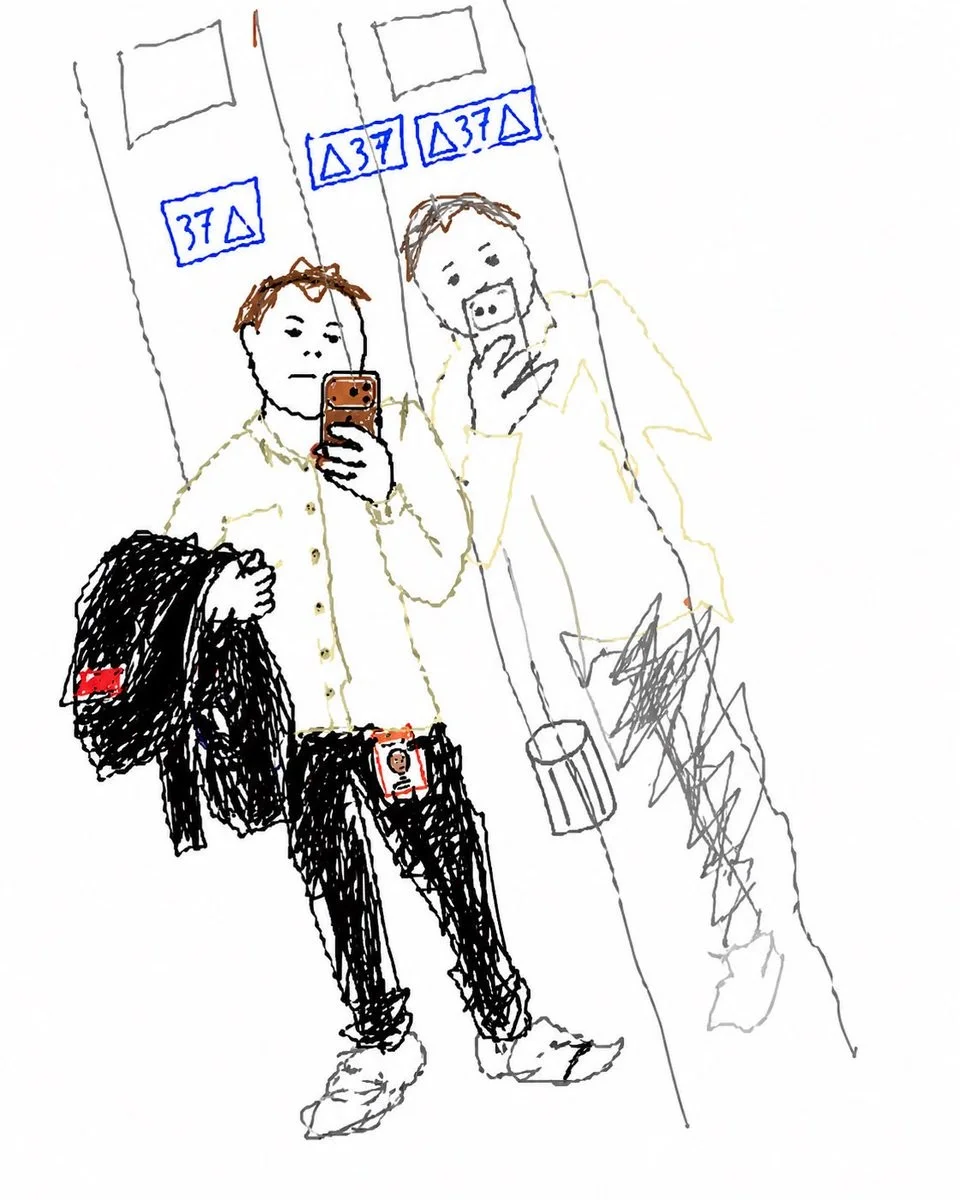 Elevator Selfie Doodle