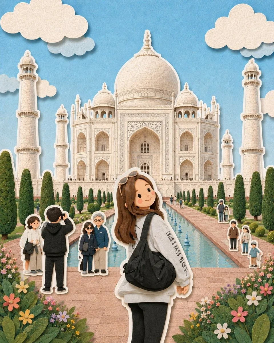 Paper-Cut Diorama Illustration