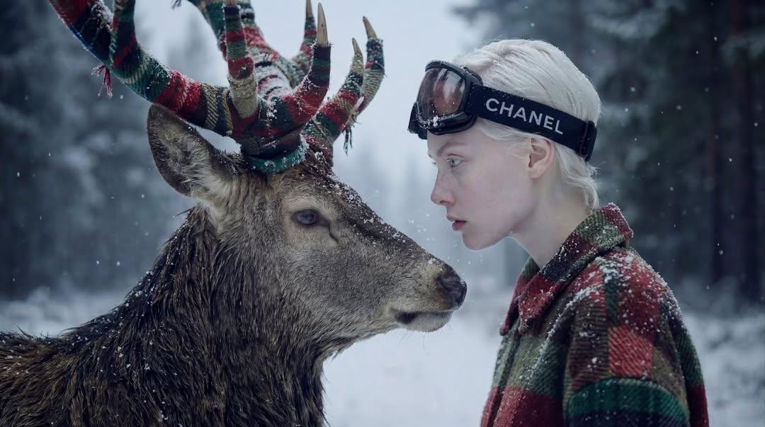 Hyperrealistic 8K Surreal Winter Fantasy Portrait