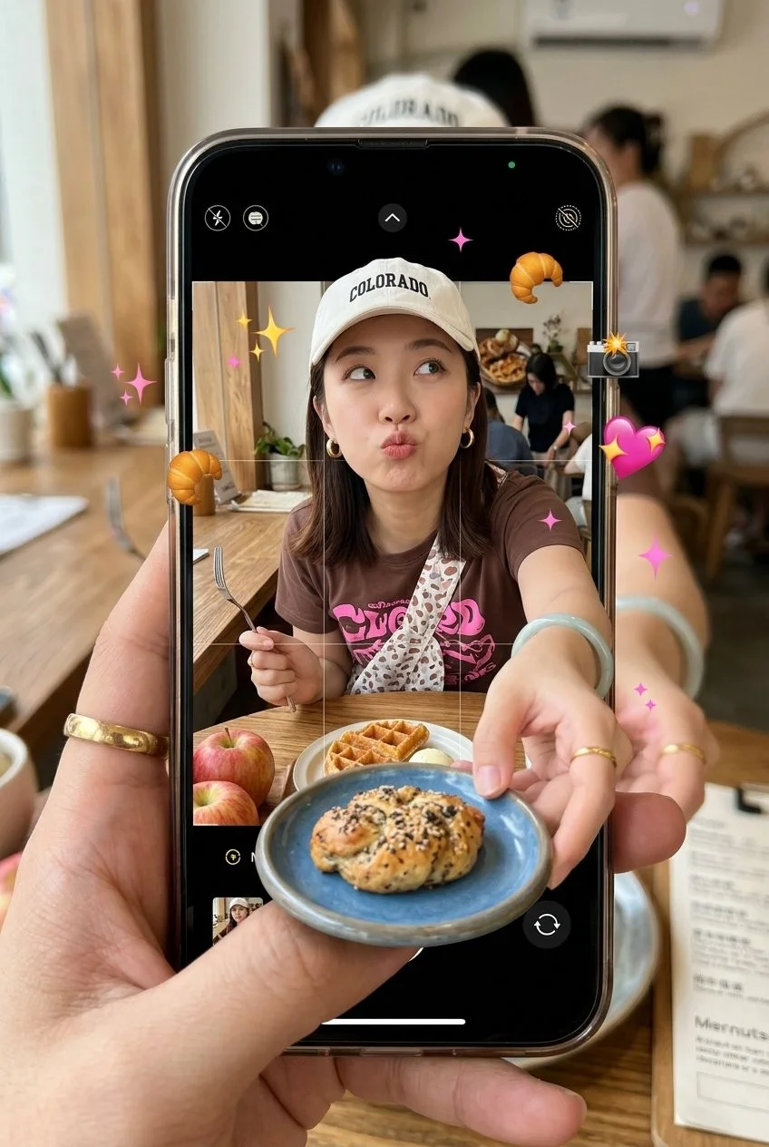Smartphone Screen Breaking Cafe Girl