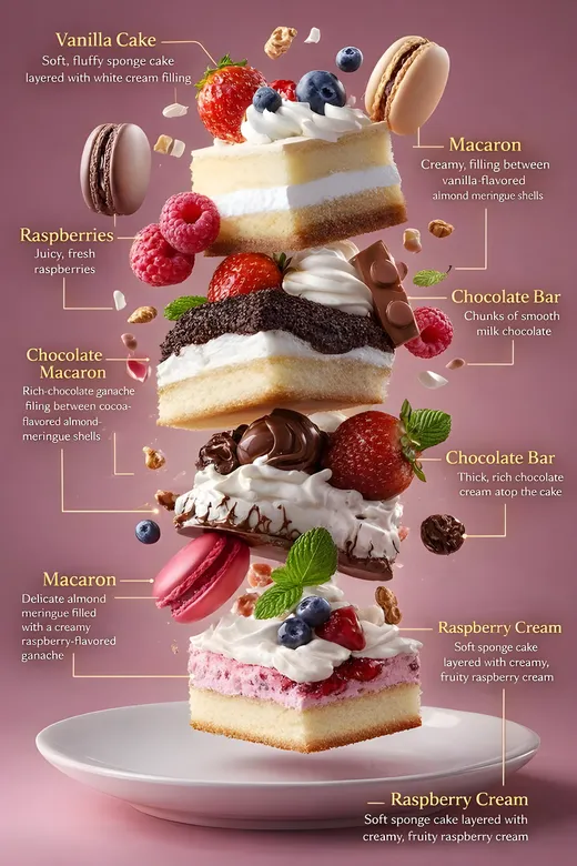 Floating Gold Cake Tower