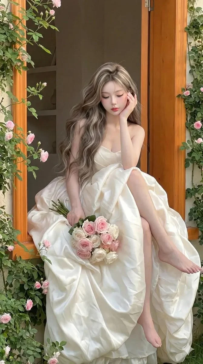 Cottage Window Rose Romance