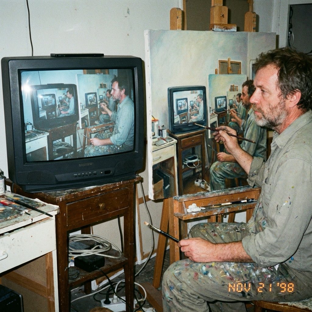 Copy TV Screen Content into Oil Painting