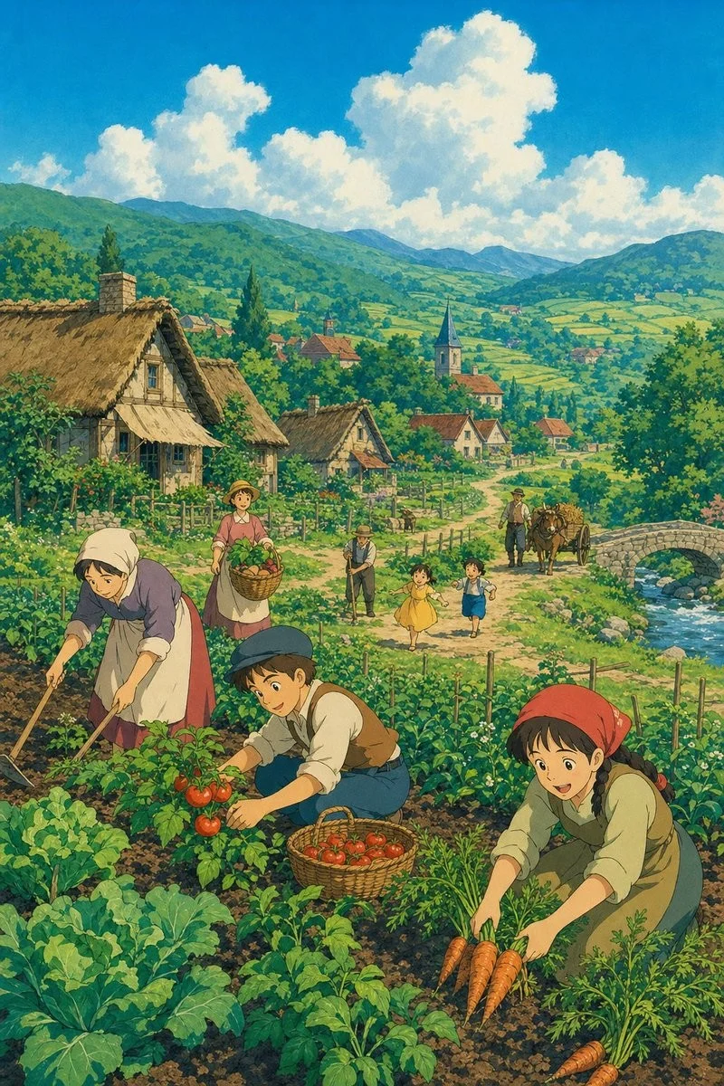 田园村庄动画
