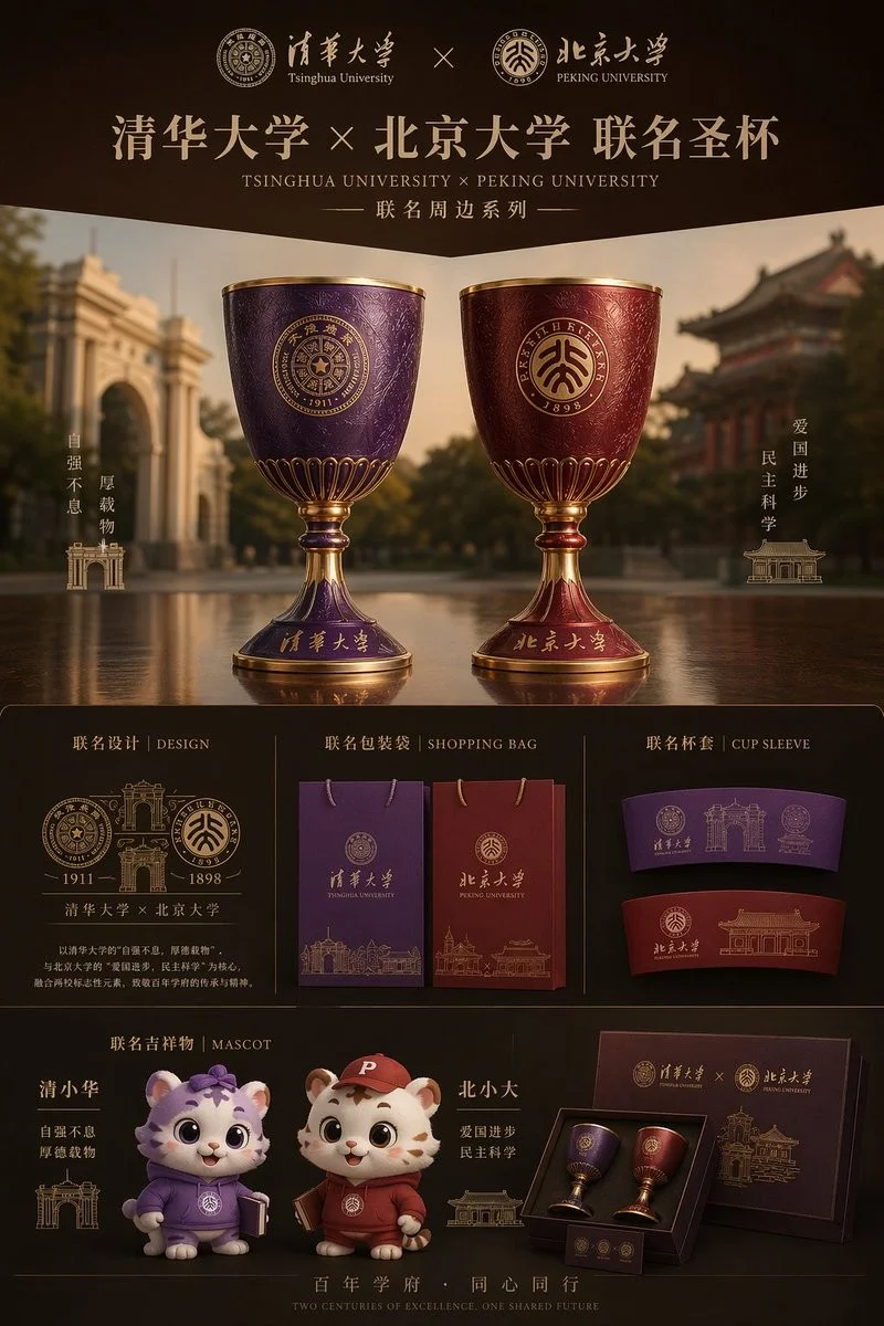 顶尖学府联名礼品海报