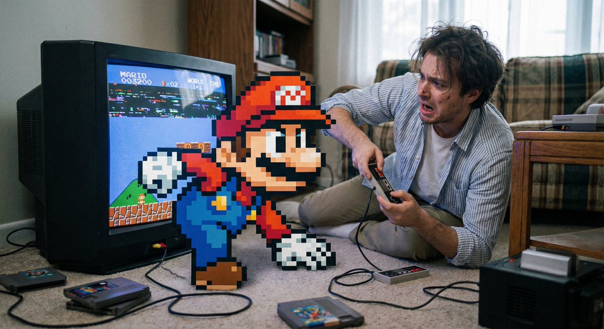 Game Character Escaping TV
