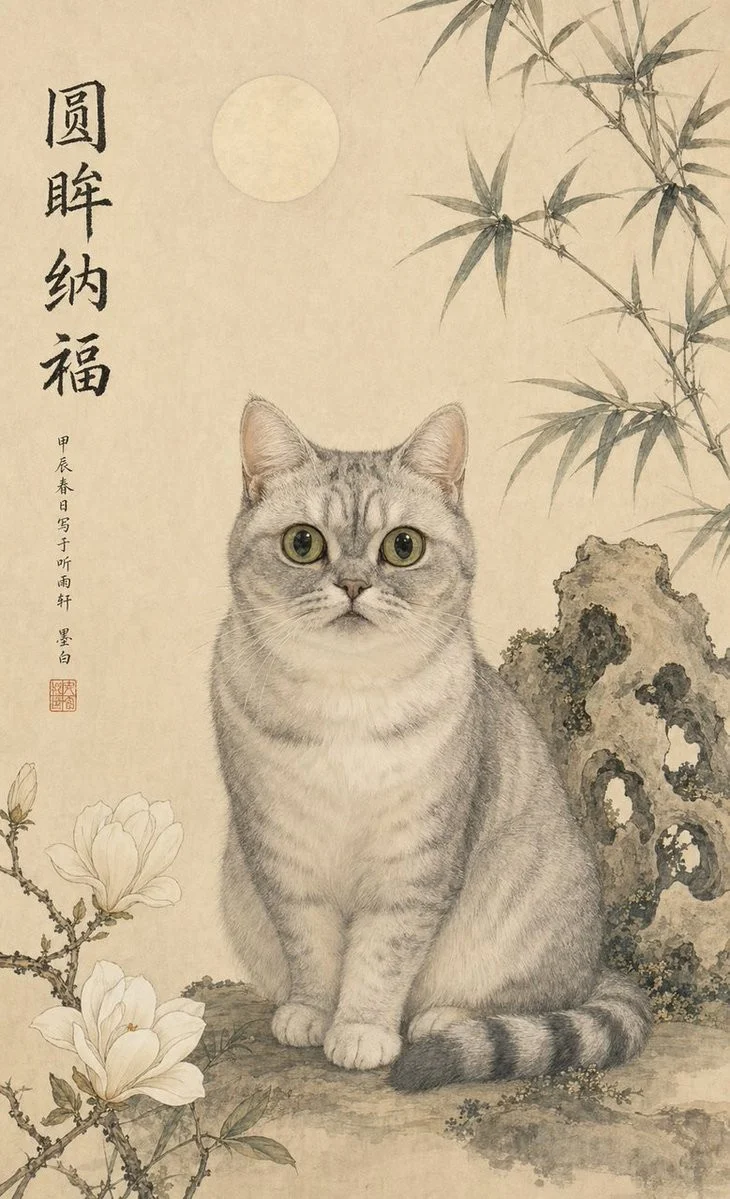 Classical Chinese Pet Portrait