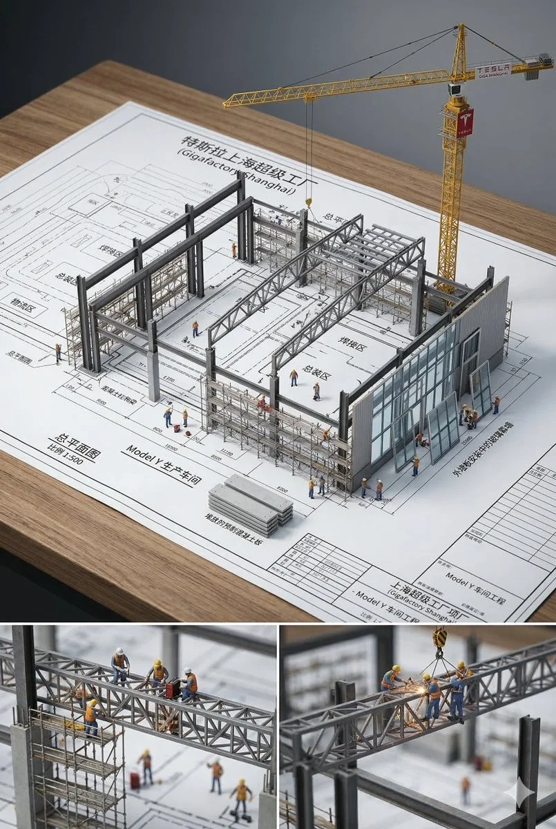 Infographic / Edu Visual - 3D Architectural Diorama Blueprint