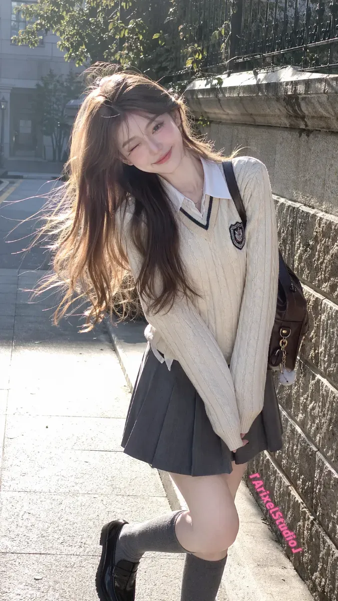 Cute girl street photography
