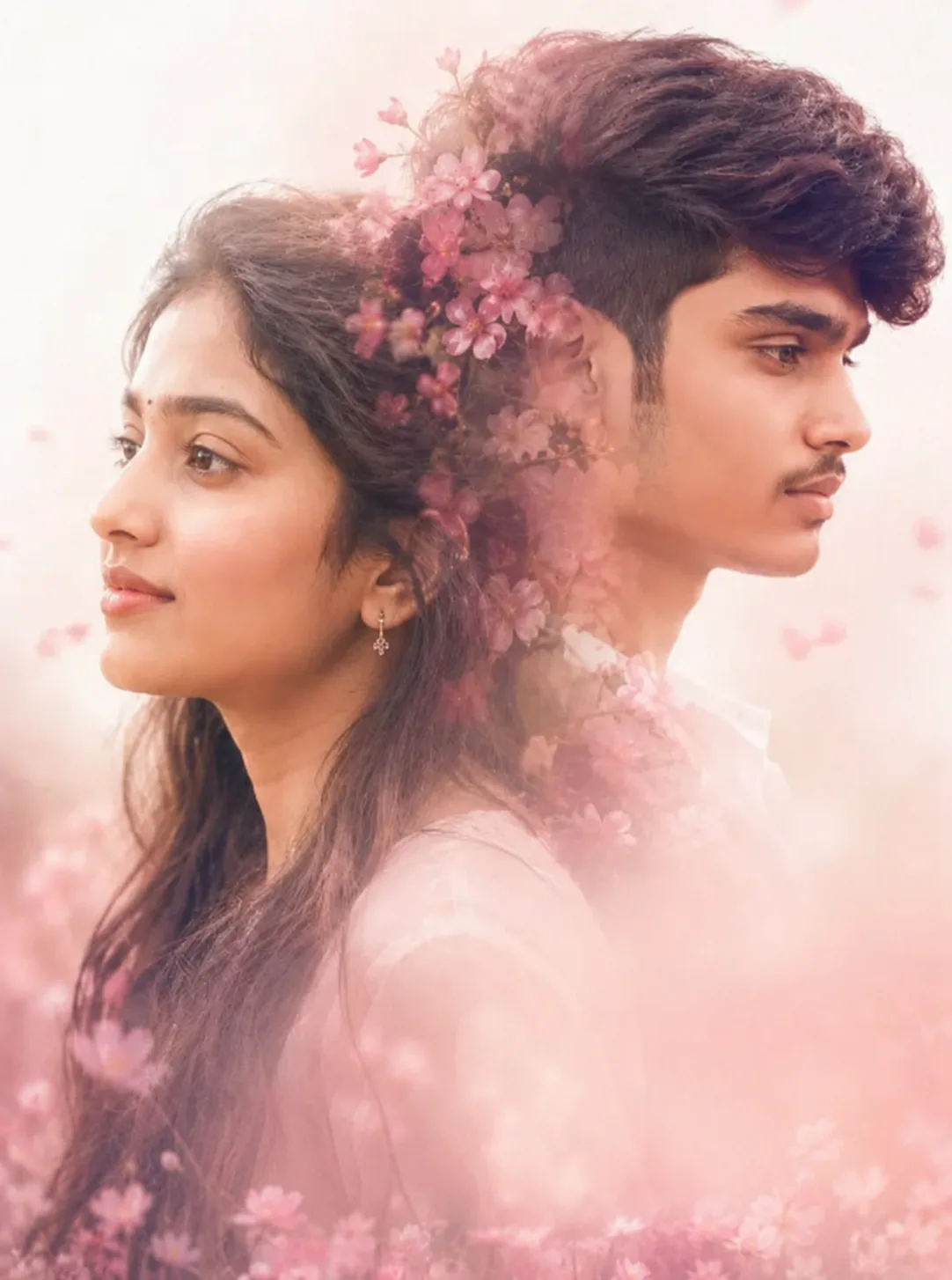 { "prompt_name": "Dreamy Floral Couple Double Exposure Portrait", "description": "A soft romantic couple portrait that transforms an