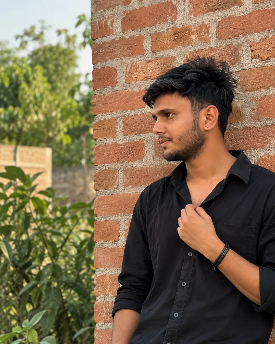 πΈ Exact Image Generation Prompt Create an ultra-realistic cinematic outdoor portrait of a young adult South Asian man, closely inspired by